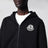 Black cotton hoodie with logo