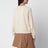 Felpa beige chiara con ricamo logo