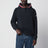 Sweat-shirt à capuche bleu marine en coton