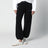 Pantaloni jogging neri in cotone con logo