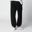 Pantaloni jogging neri in cotone con logo