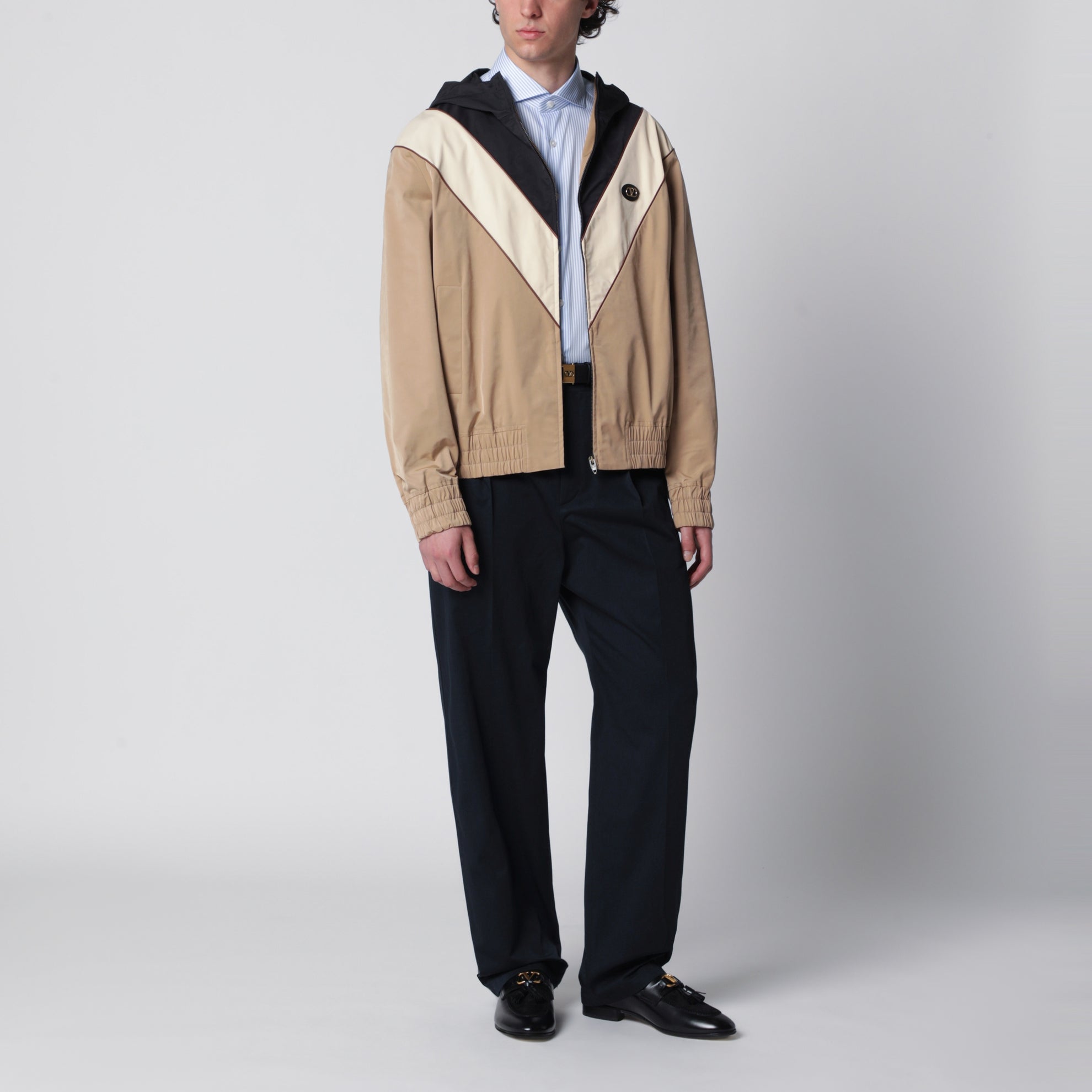Navy blue cotton trousers