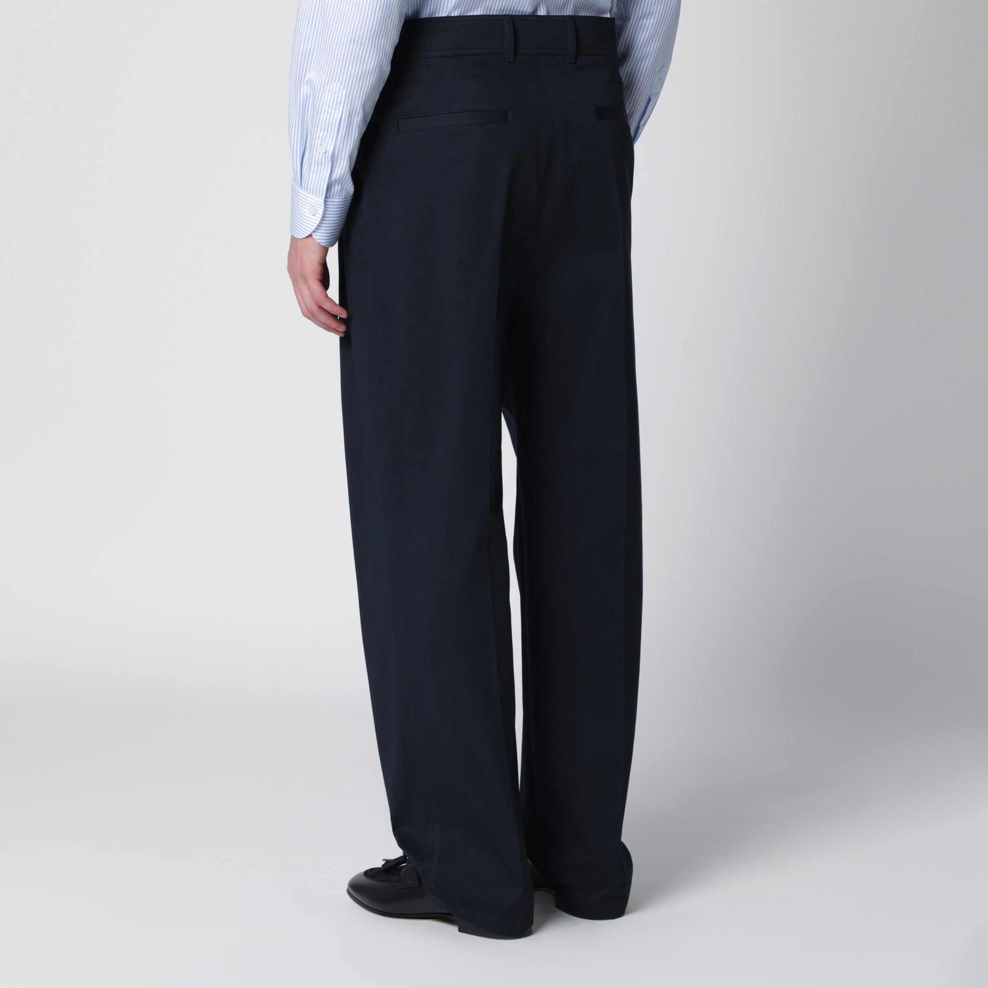 Navy blue cotton trousers