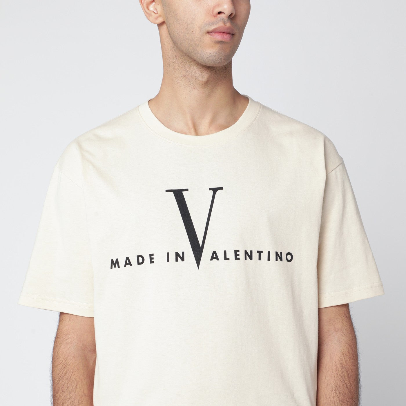 Butter-colored “Made In Valentino” T-shirt