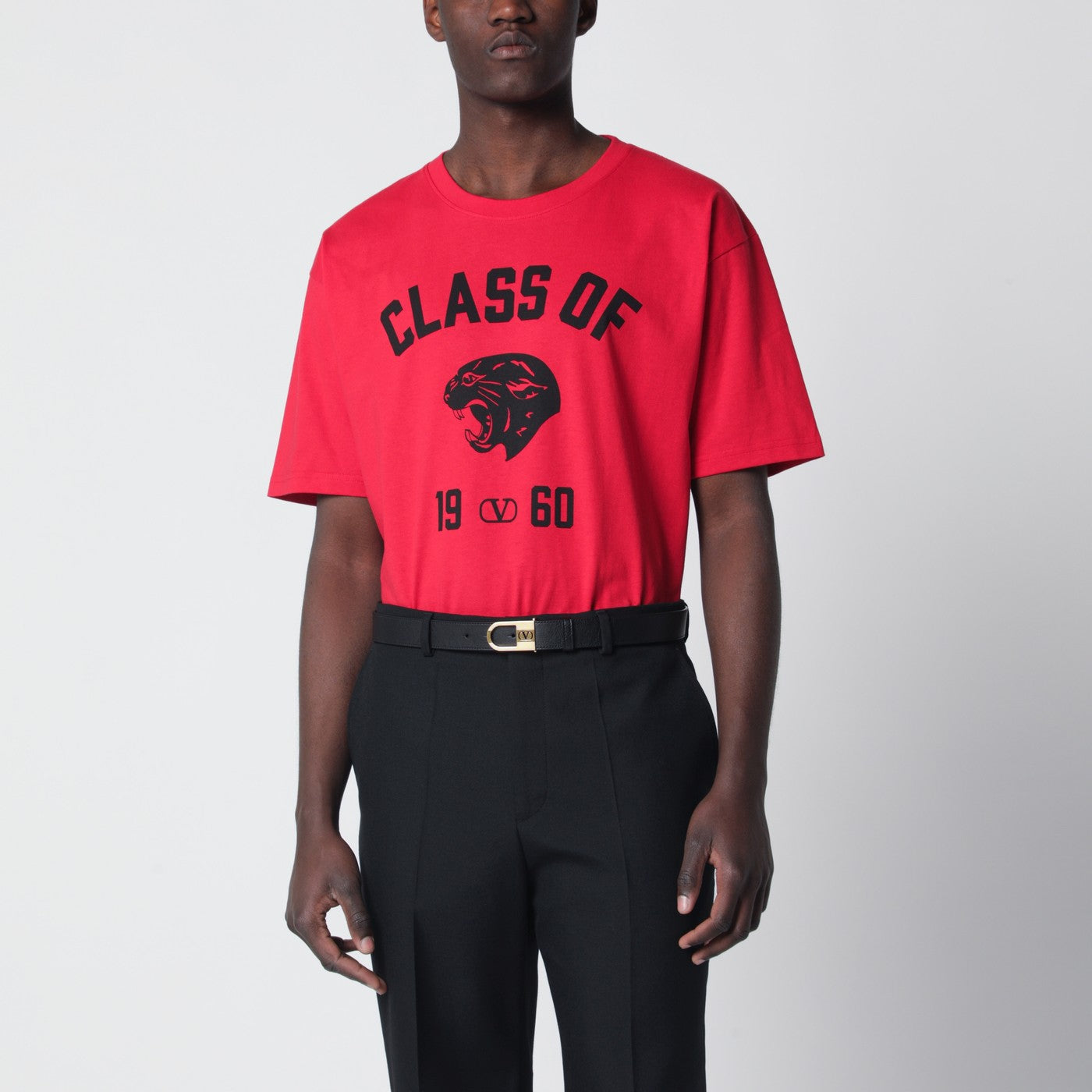 Valentino Red T-shirt with Panther print | TheDoubleF