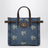 Borsa shopping Antibes piccola in denim ricamato