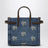 Borsa shopping Antibes piccola in denim ricamato