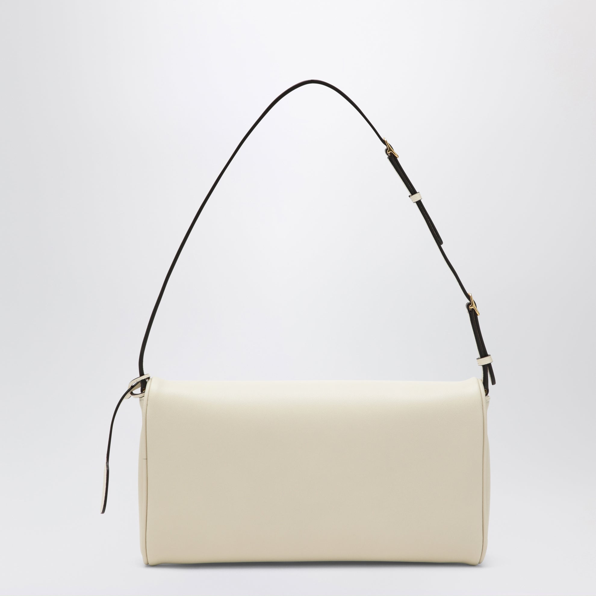 Pochette Devain en cuir coloris beurre avec VLogo