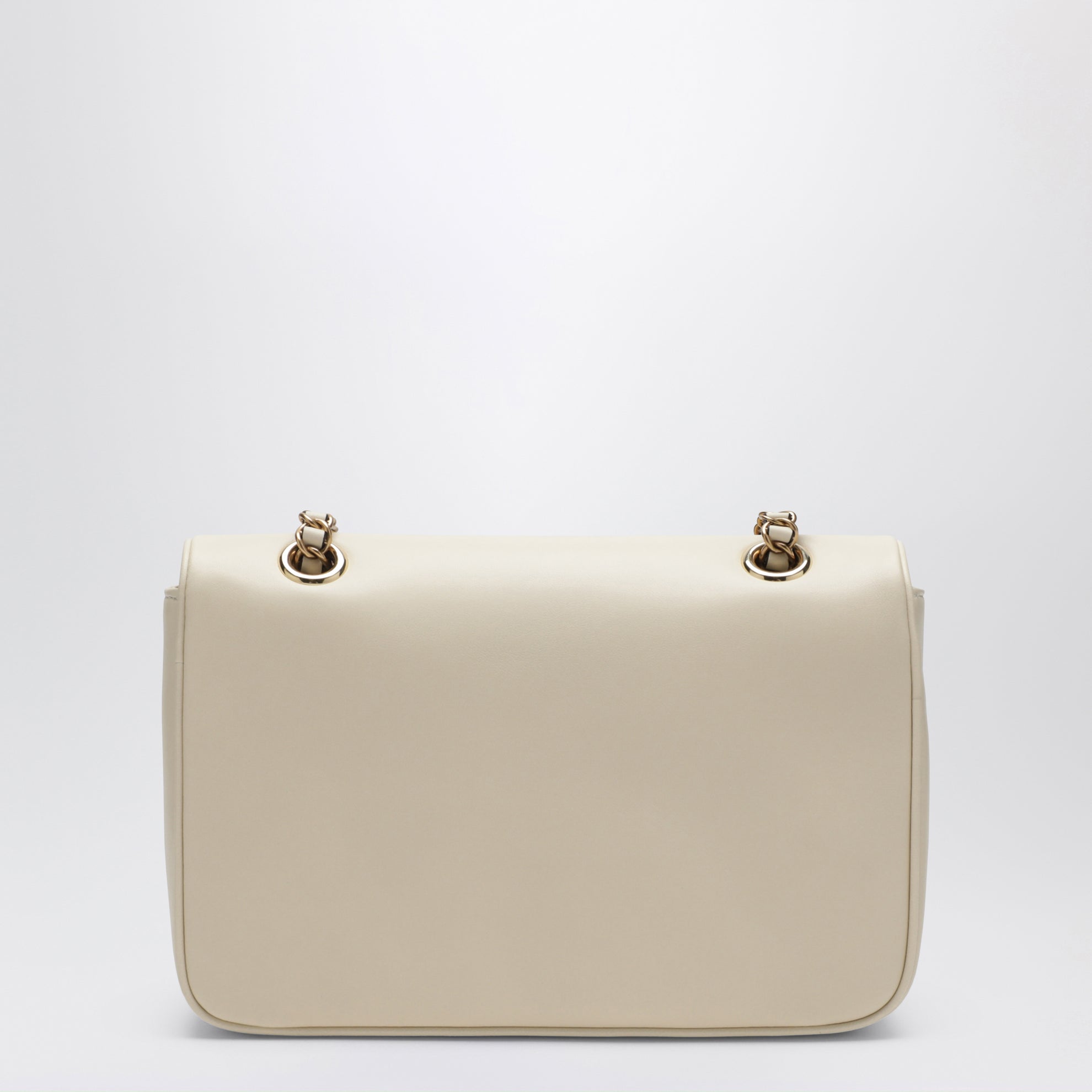 Medium Djuna shoulder bag in nappa leather, white