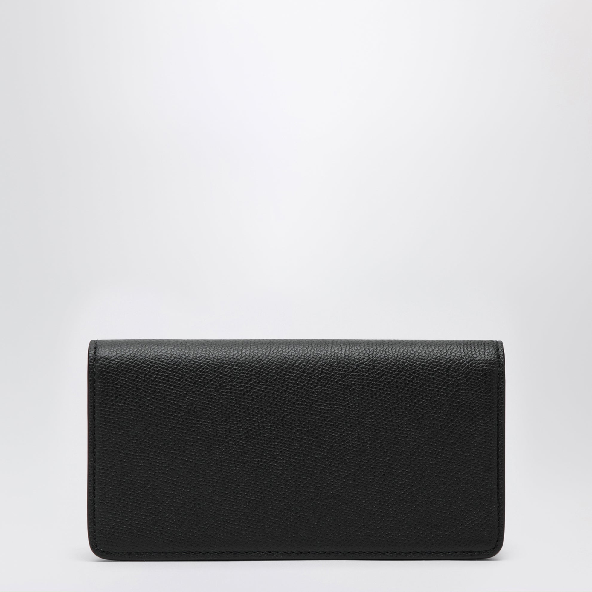 VLogo Signature chain wallet in black leather