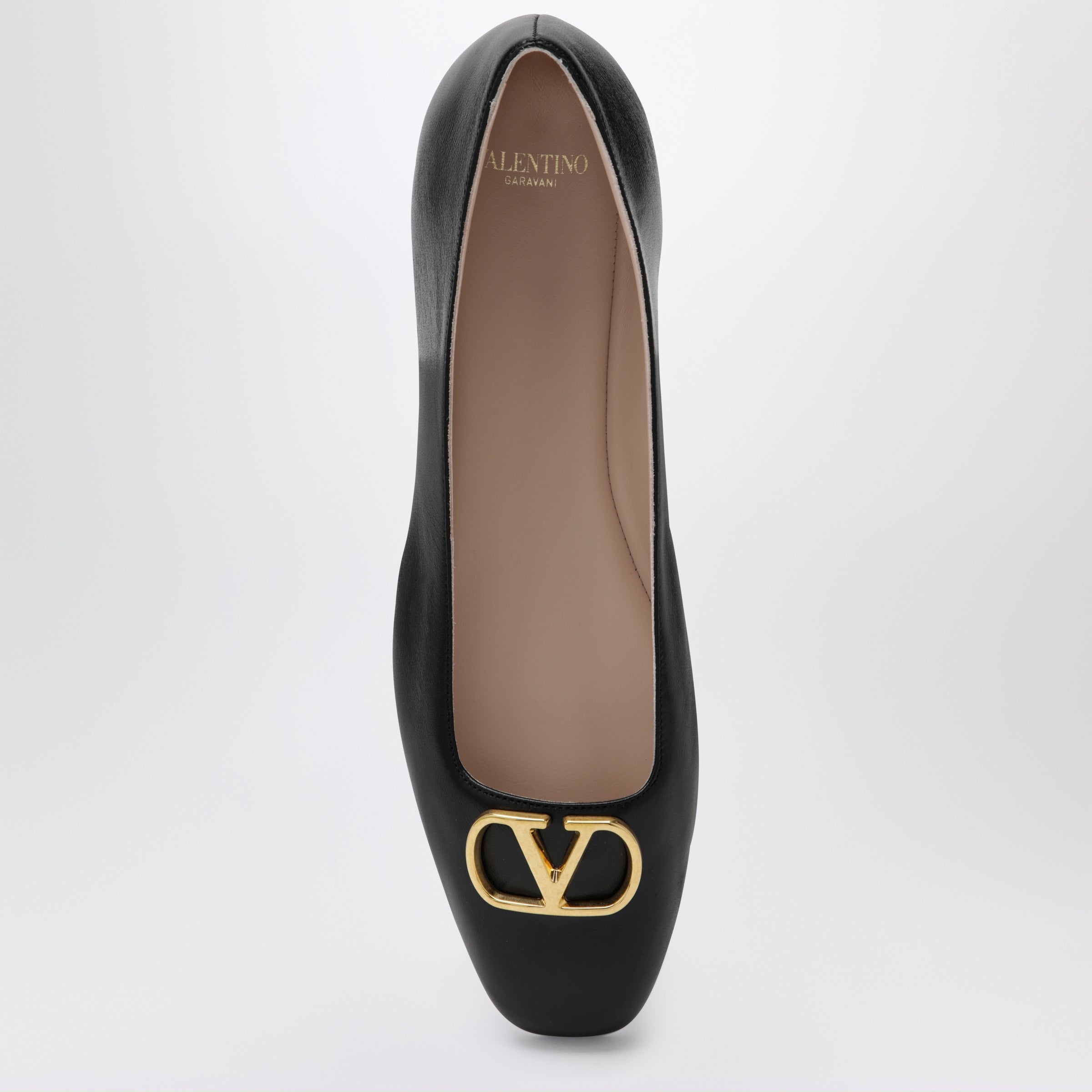 Valentino Garavani Black VLogo Signature ballerina flats in nappa