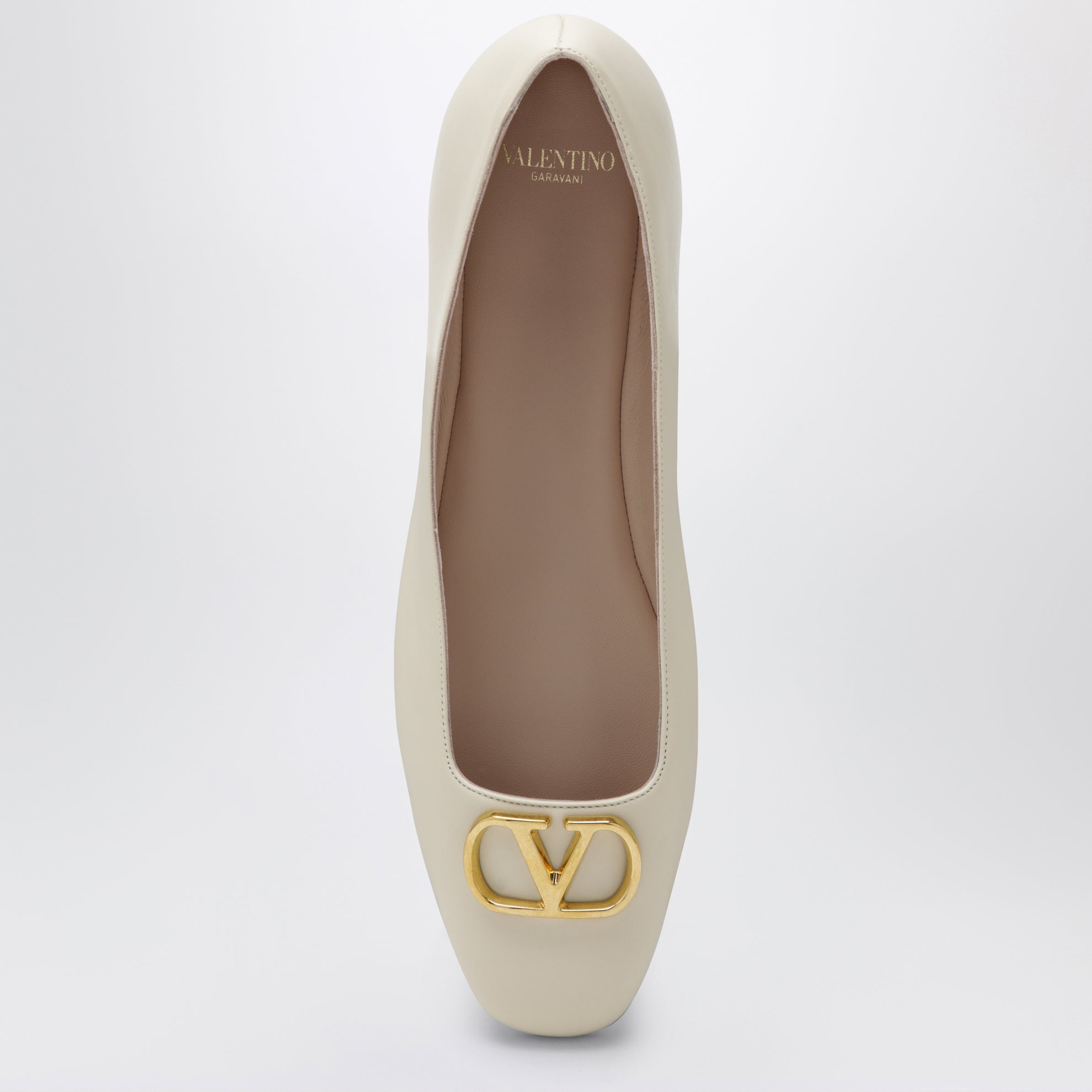 Ballerine VLogo Signature bianche in nappa