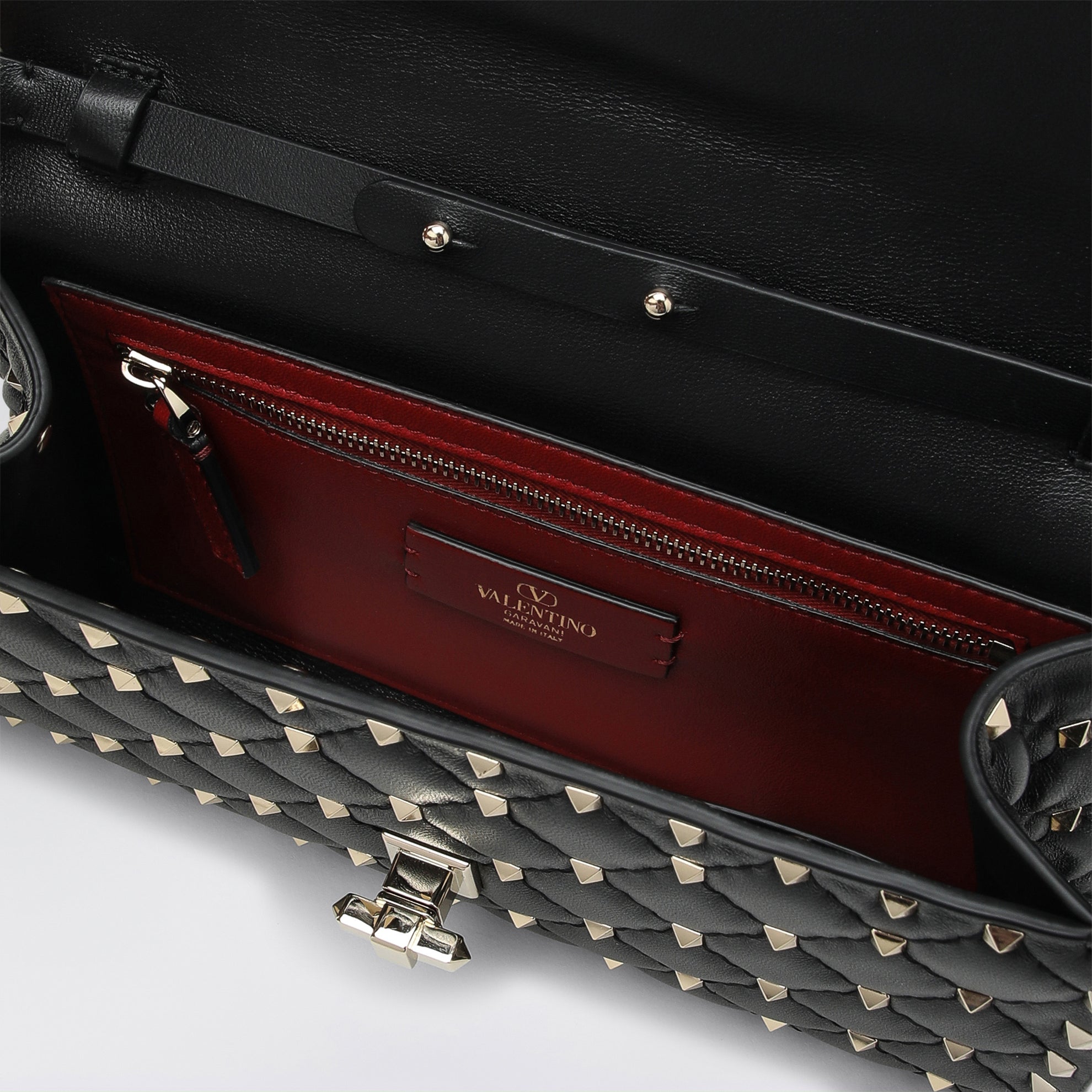 Borsa a tracolla Rockstud Spike nera