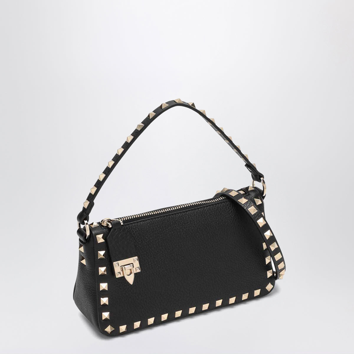 VALENTINO GARAVANI Black small Rockstud shoulder bag | TheDoubleF