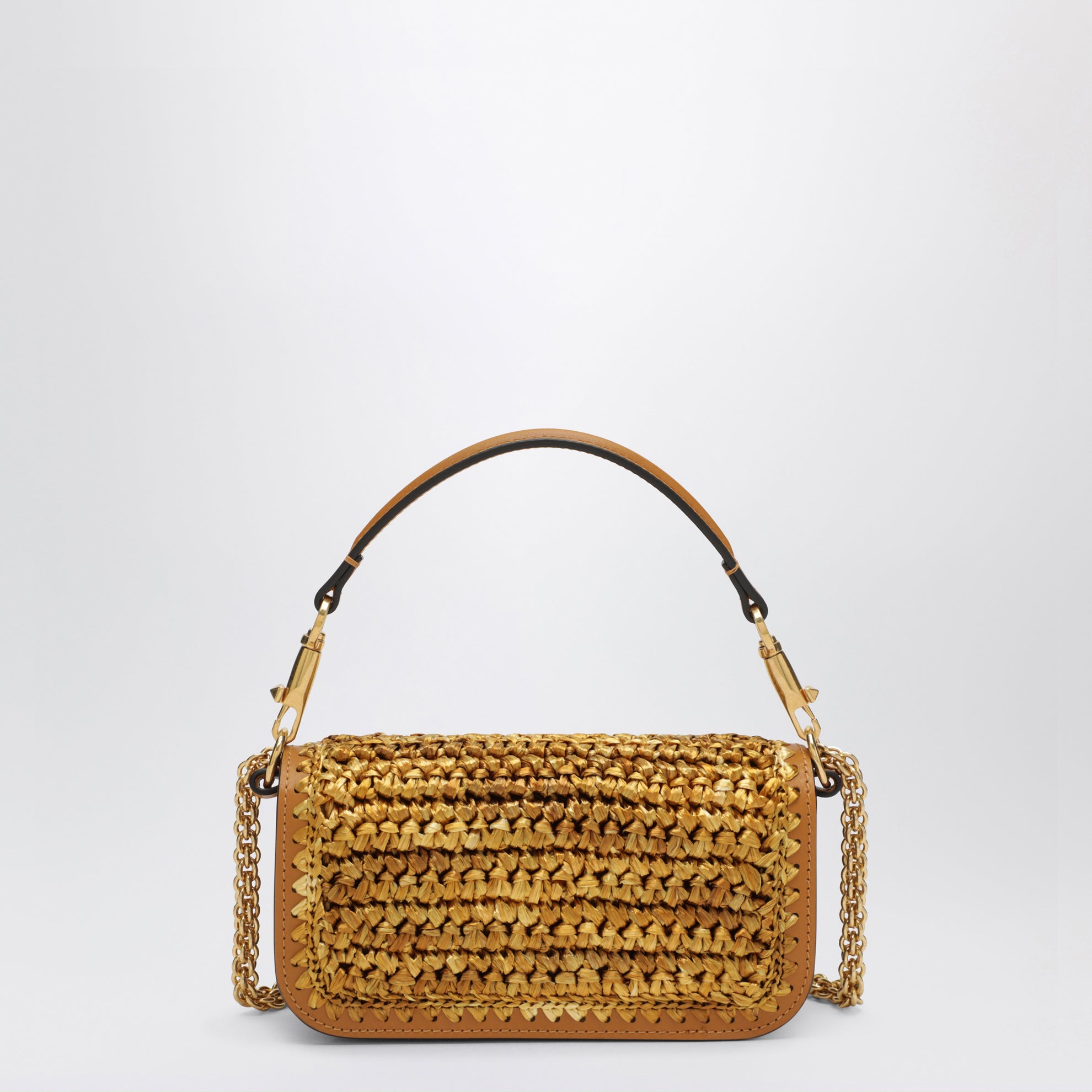 Small woven Locò bag with VLogo Signature