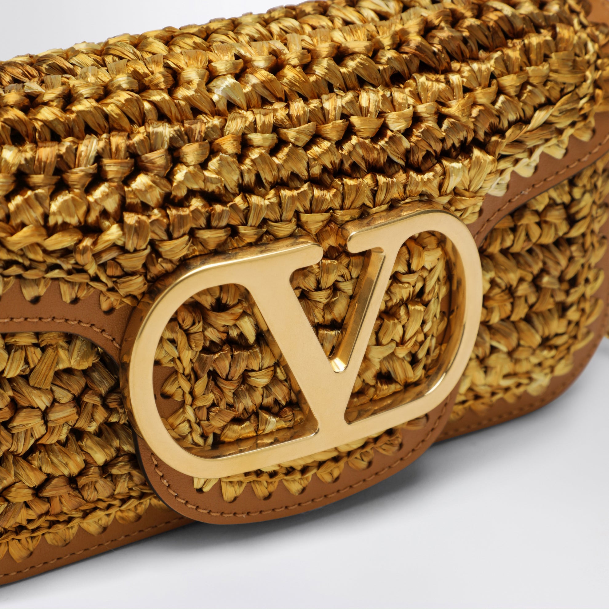 Small woven Locò bag with VLogo Signature