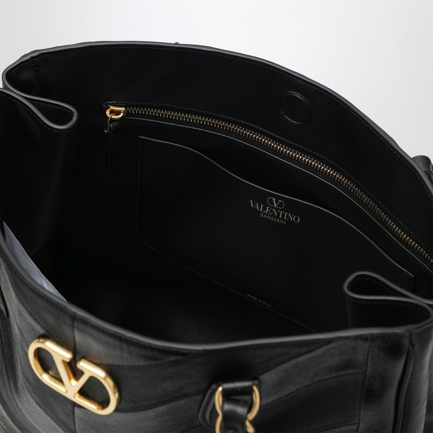 Black Laseine Shopping Bag