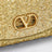 Petit sac DeVain en tissu jacquard cloqué or