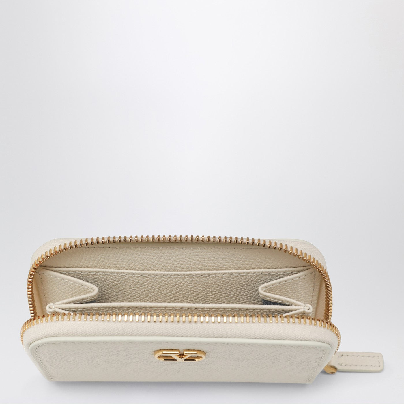 Valentino Garavani Vlogo Signature zip wallet ivory | TheDoubleF