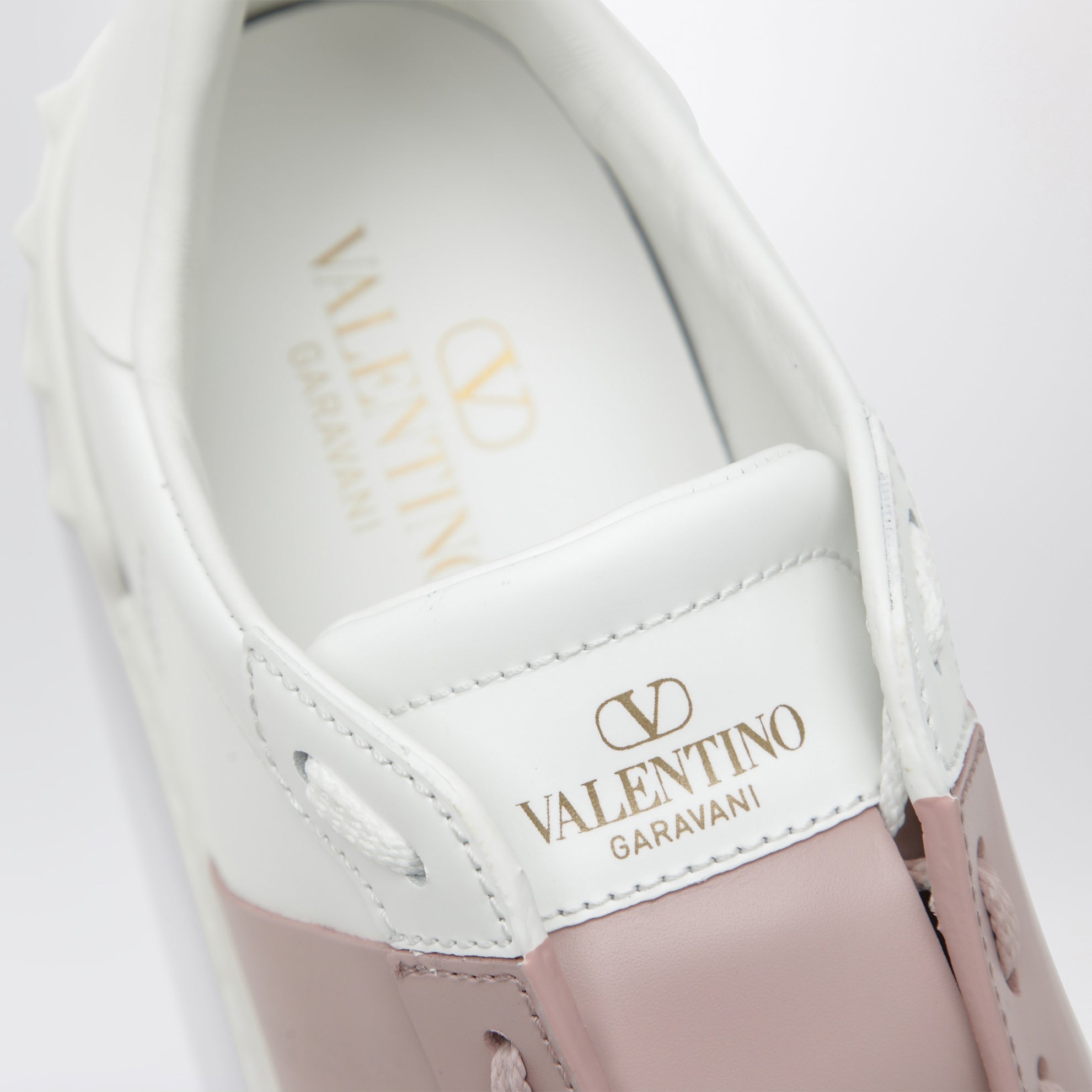 Sneakers Open bianca/rosa antico