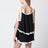 Top Roselight in cotone e seta nero