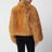 Reversible faux leather zip-up jacket