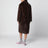 Dark brown faux fur coat