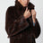 Dark brown faux fur coat
