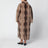 Long shaded brown faux fur coat