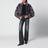 Cropped shaded grey faux fur jacket