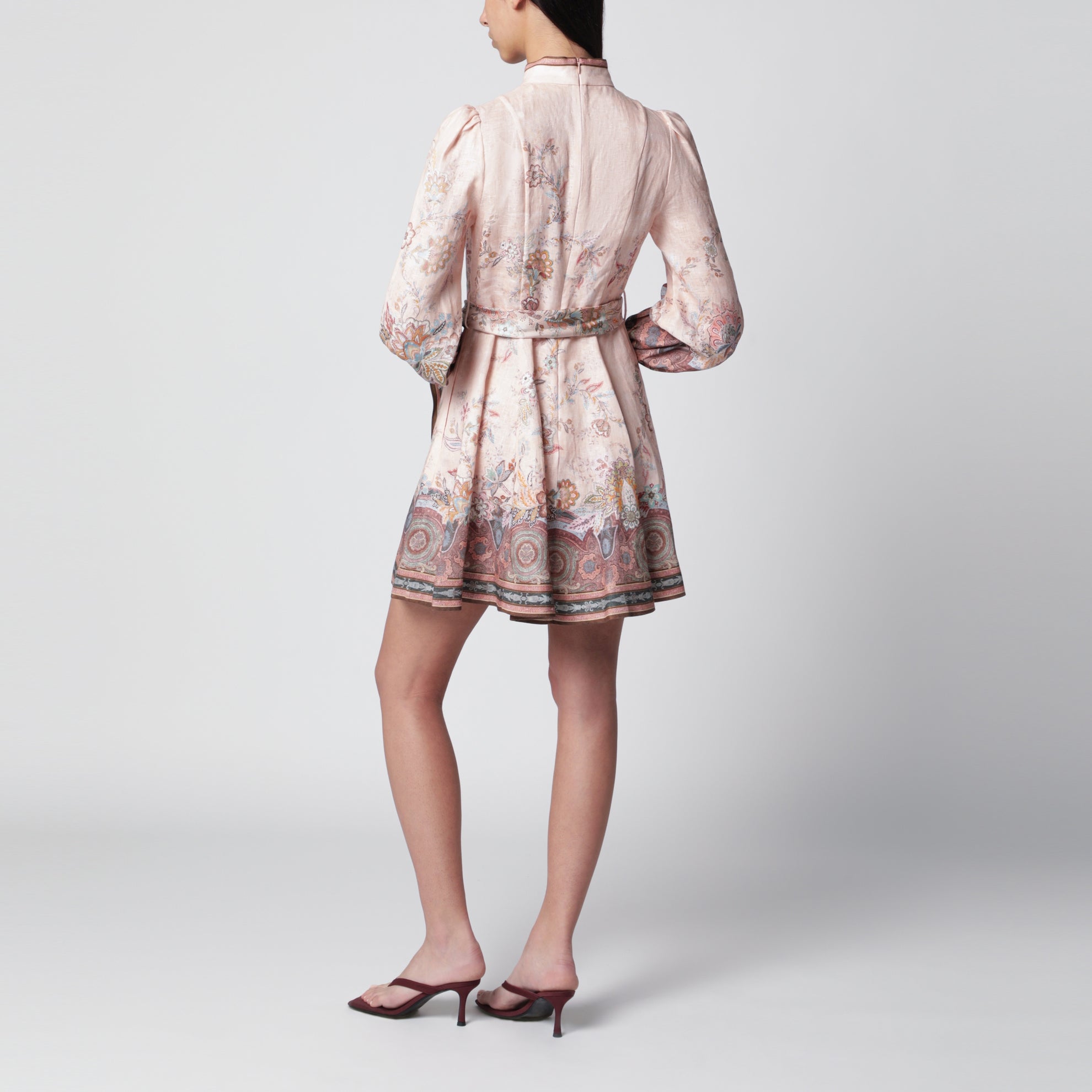 Rosa Alchemy Minikleid mit Paisley-Muster