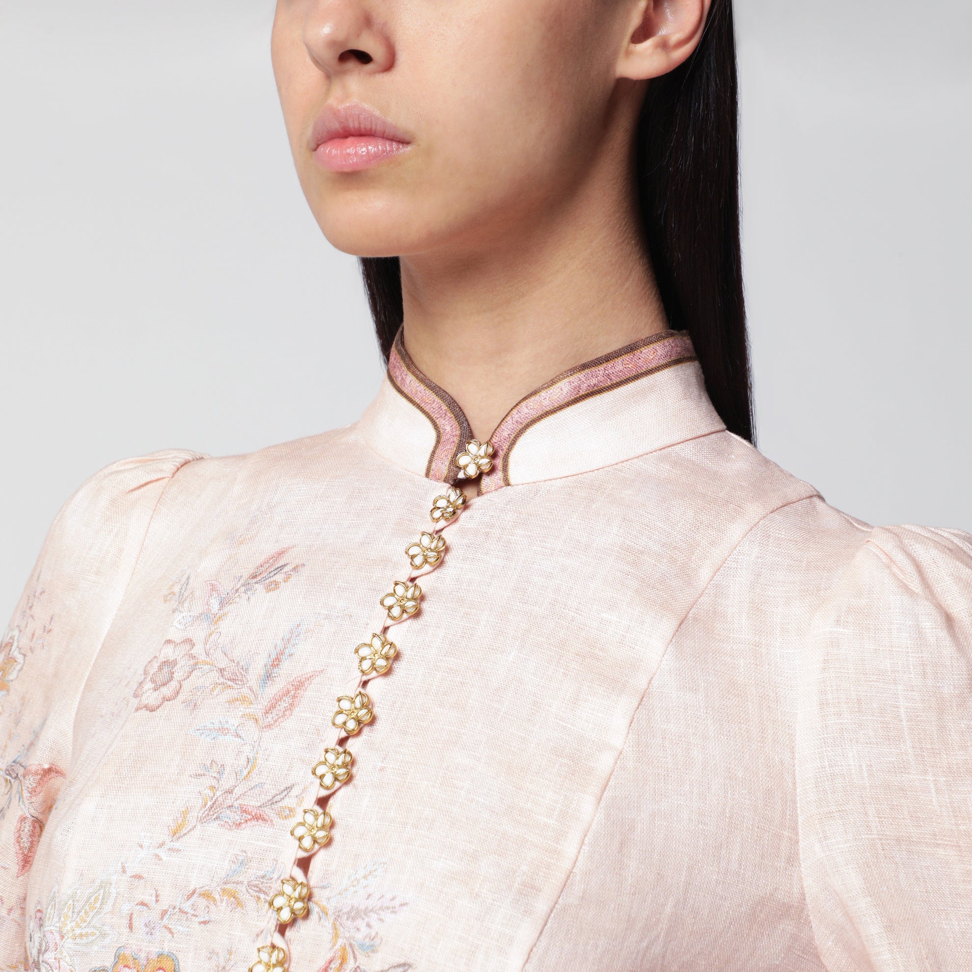 Rosa Alchemy Minikleid mit Paisley-Muster