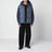Graublaue Daunenjacke mit Wollärmeln