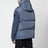 Graublaue Daunenjacke mit Wollärmeln