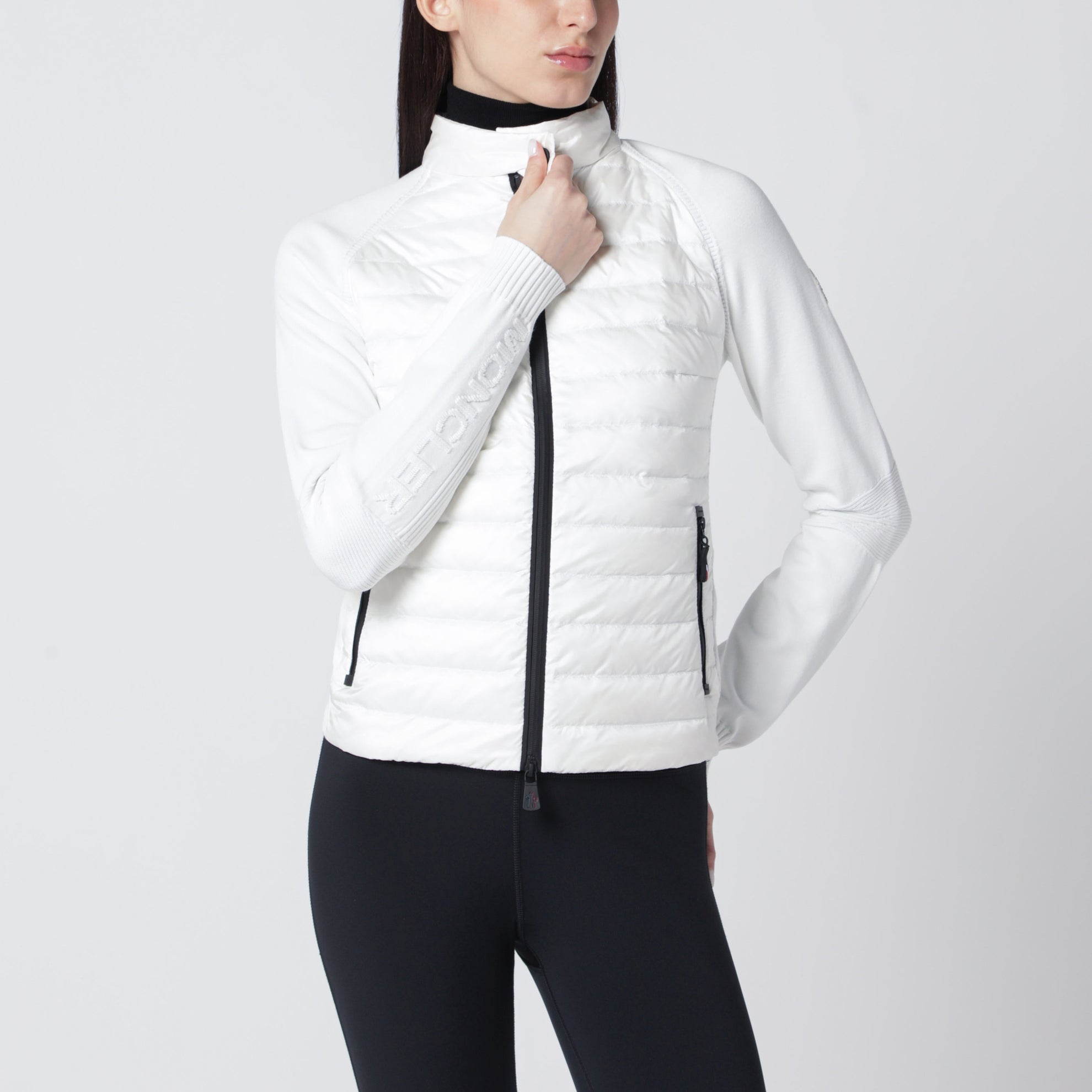 White Day-Namic padded cardigan