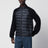 Dark blue padded zip-up cardigan in wool blend