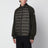 Cardigan matelassé gris foncé zippé en laine mélangée