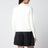White padded zip-up sweatshirt