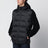 Black padded hooded cardigan