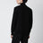 Cardigan imbottito in cotone con zip nero
