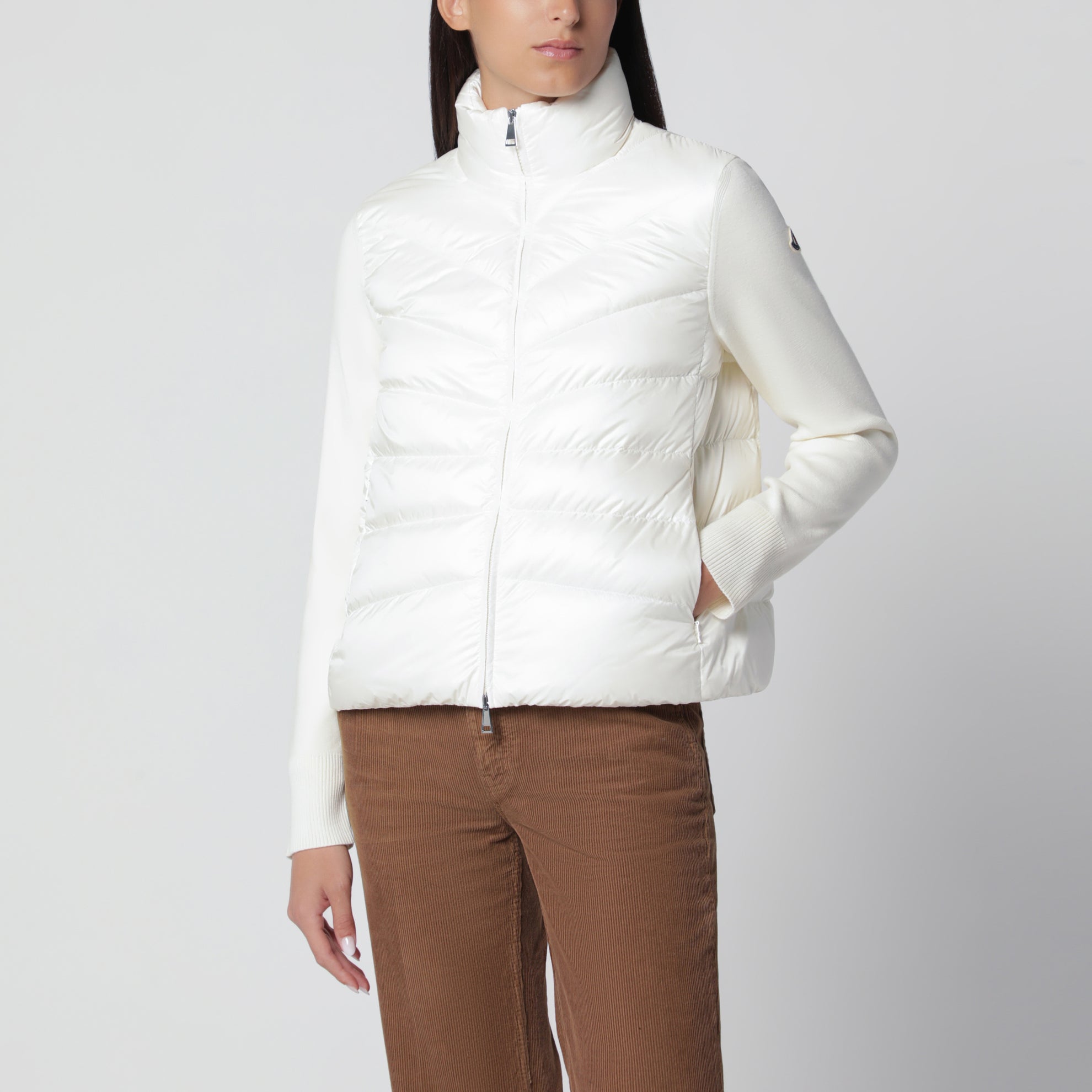 Veste matelassée blanche en polyester