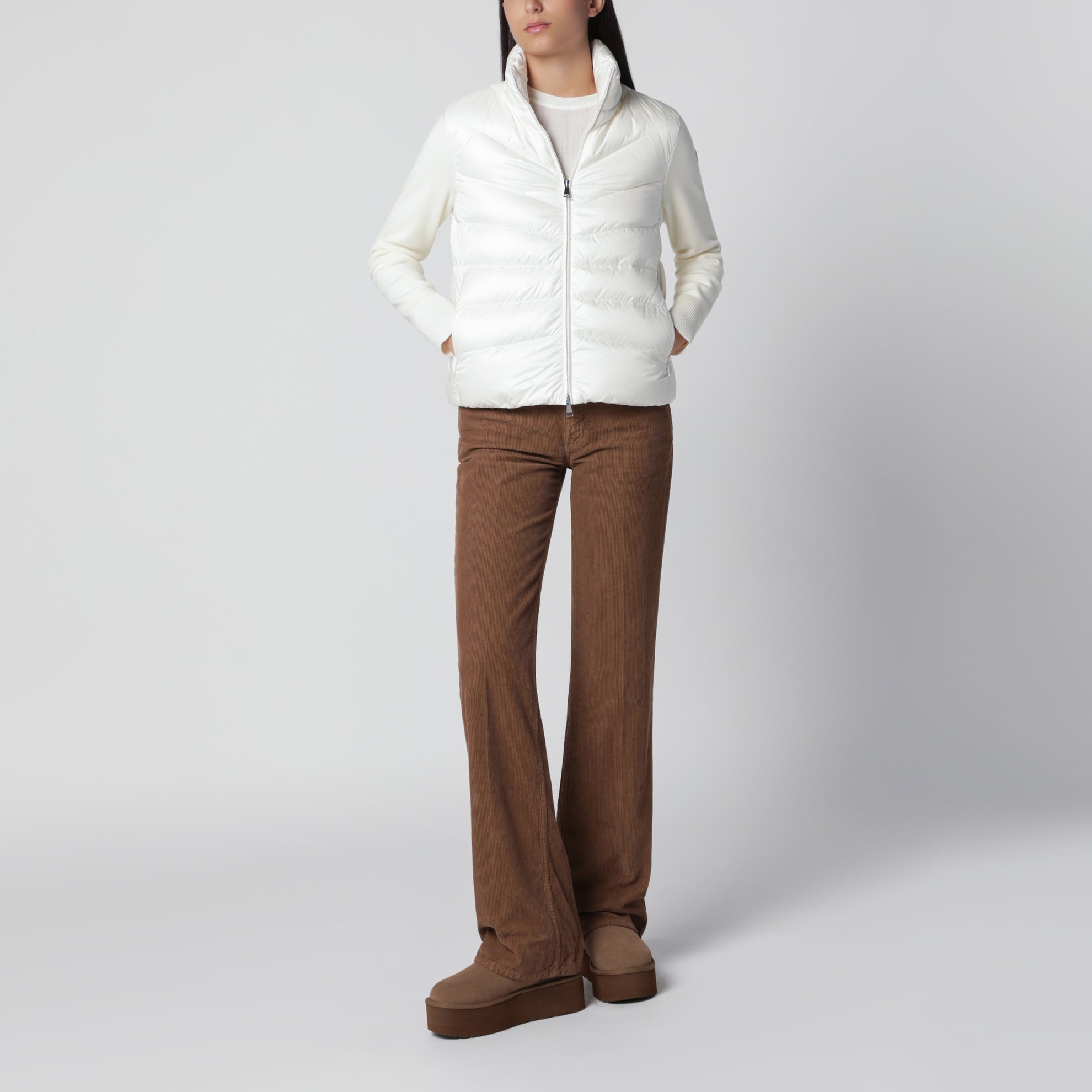 Veste matelassée blanche en polyester
