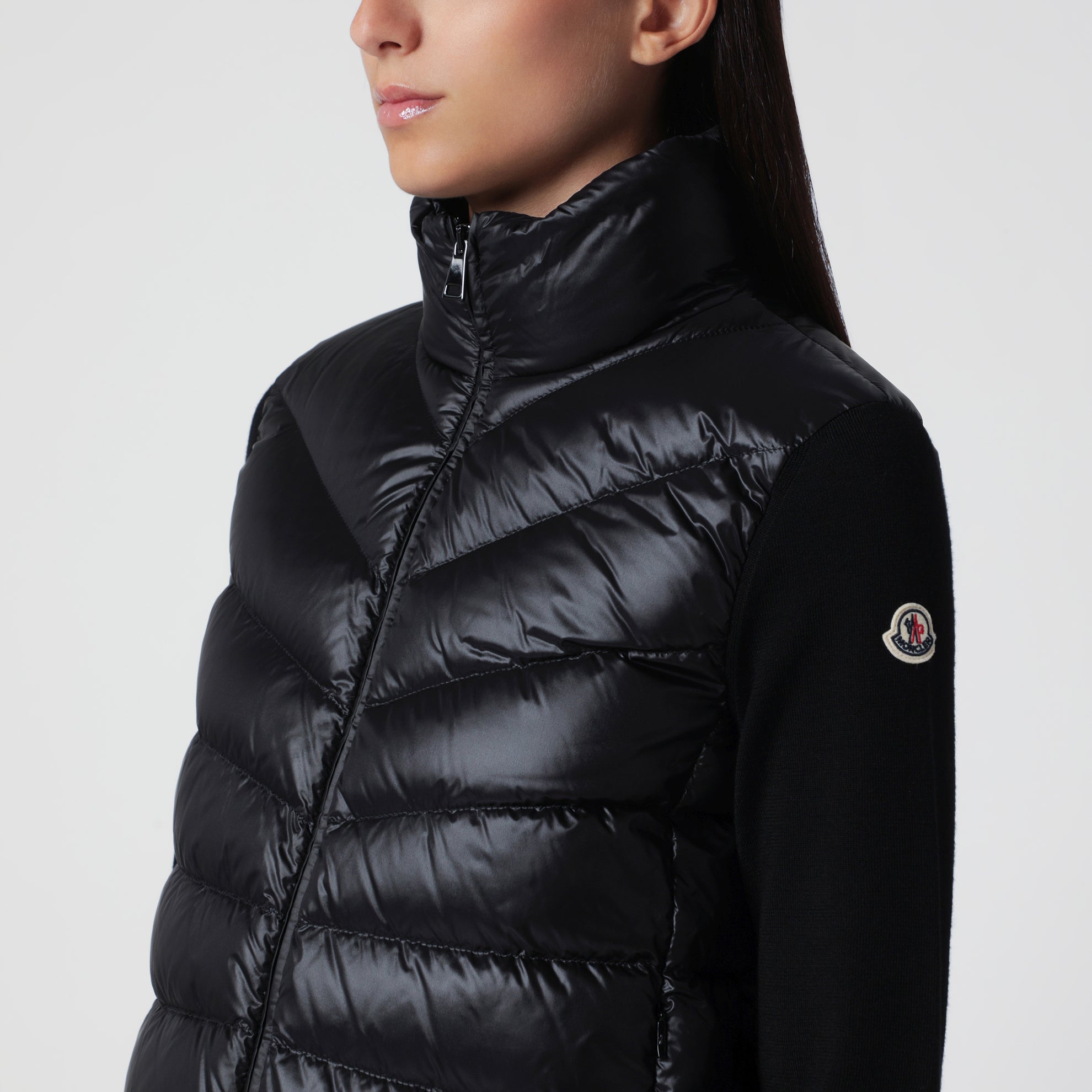 Veste zippée noire en polyester