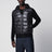 Black padded wool zip-up hoodie