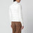 Cardigan con zip imbottito bianco