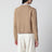 Cardigan hybride en laine et nylon matelassé beige