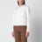 Cardigan con zip imbottito bianco