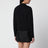 Cardigan con zip imbottito nero