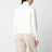 White padded zip-up cardigan