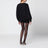 Black sweatshirt-style mini dress with lace inserts